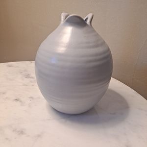 Gray round vase